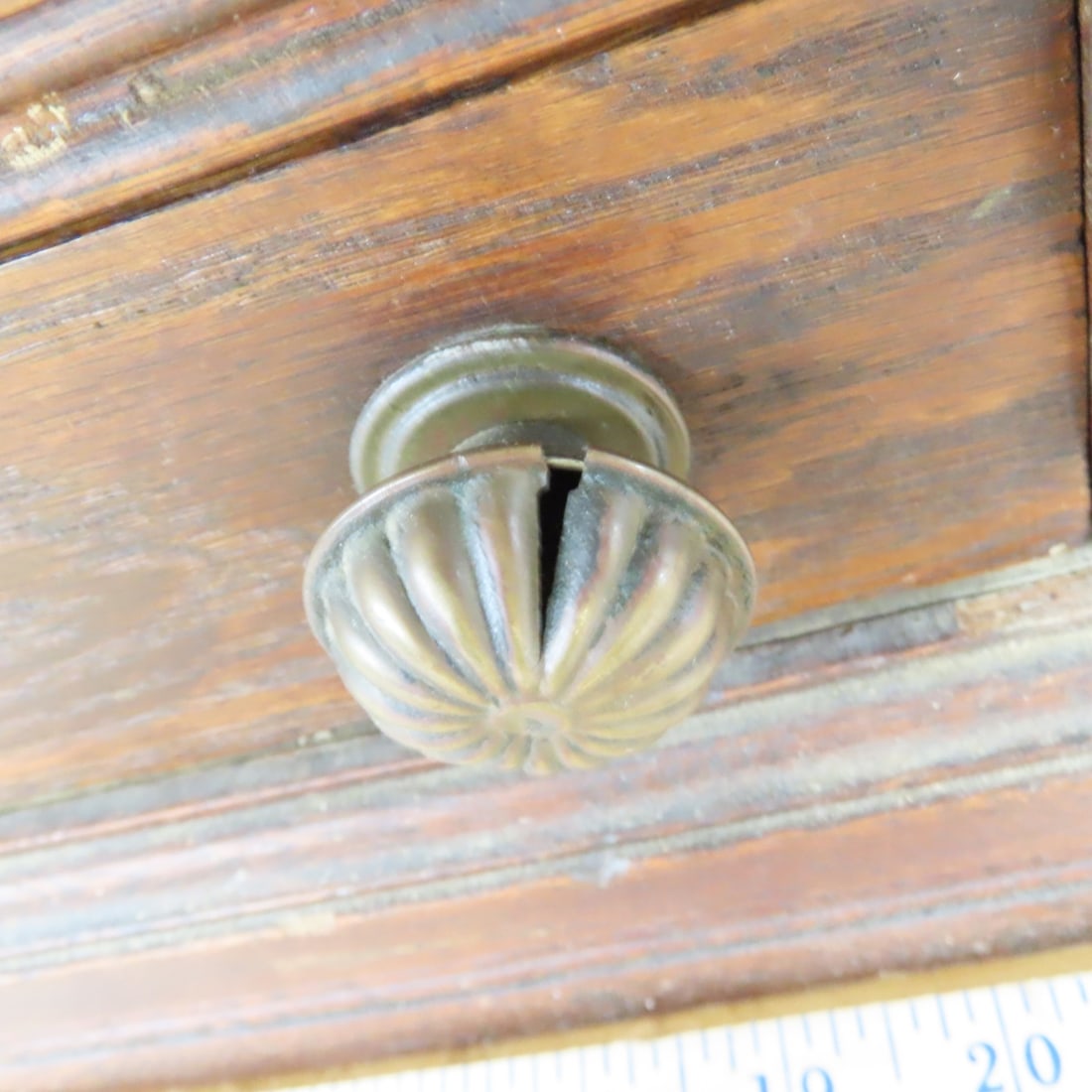 Antique J & P Oak Six Cord Spool Cabinet - 16