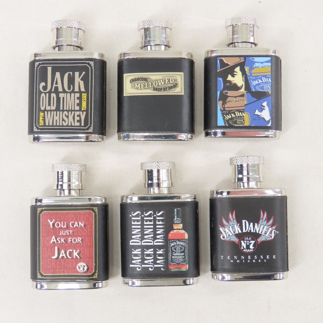 Collection Of Jack Daniel's Shot Glasses & Display - 12