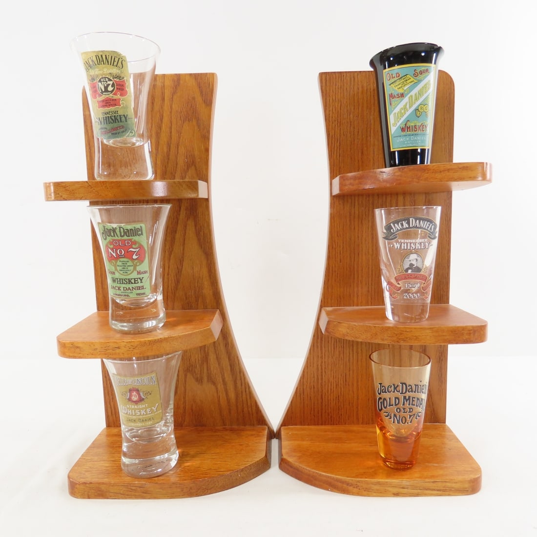 Collection Of Jack Daniel's Shot Glasses & Display - 4