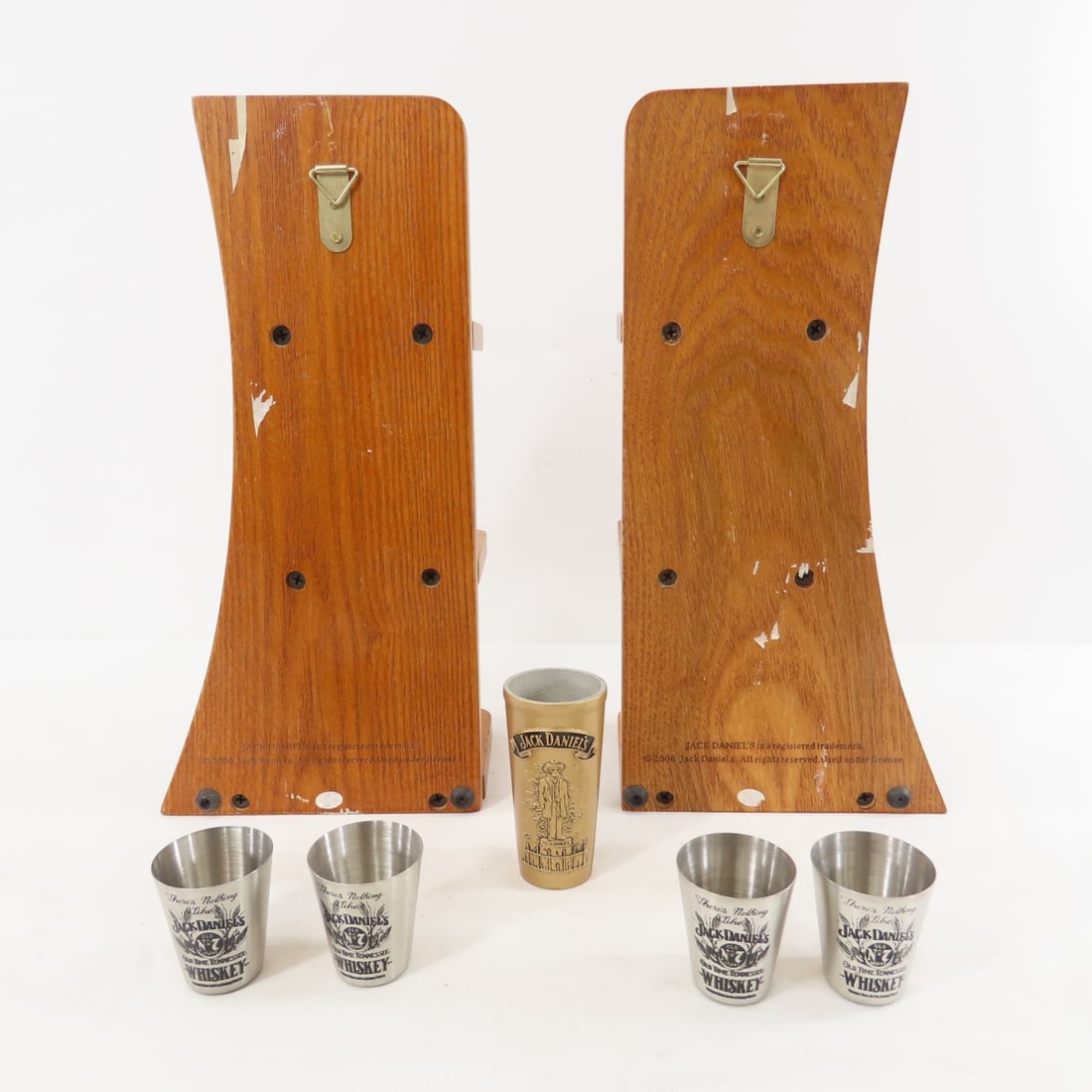 Collection Of Jack Daniel's Shot Glasses & Display - 7