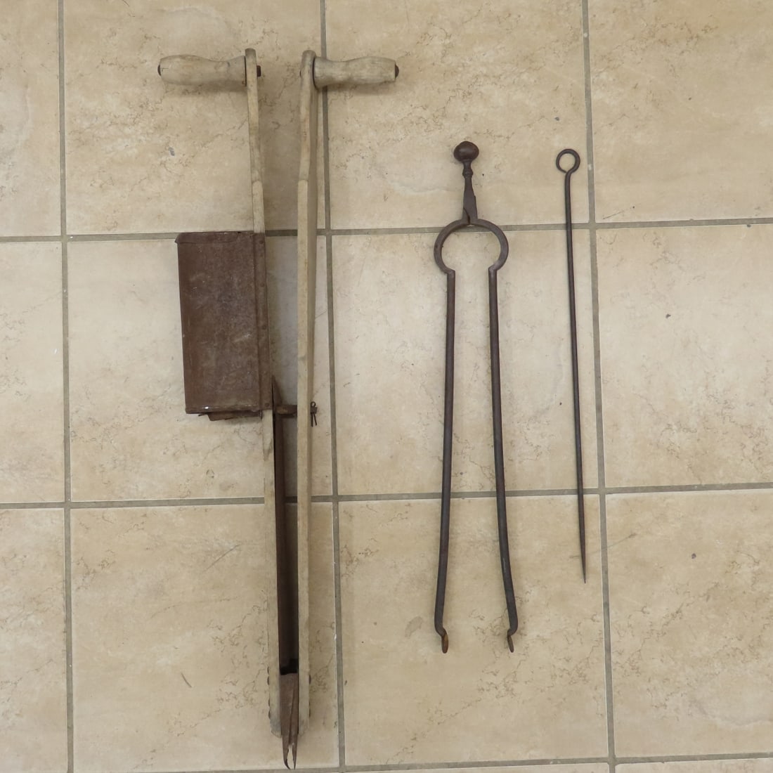 Vintage Fan, Seed Planter, Globe, Fireplace Tools - 19