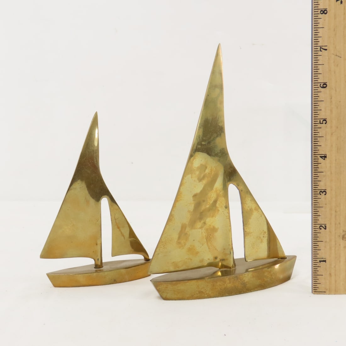 Solid Brass Sailboat Bookends & Decor - 6