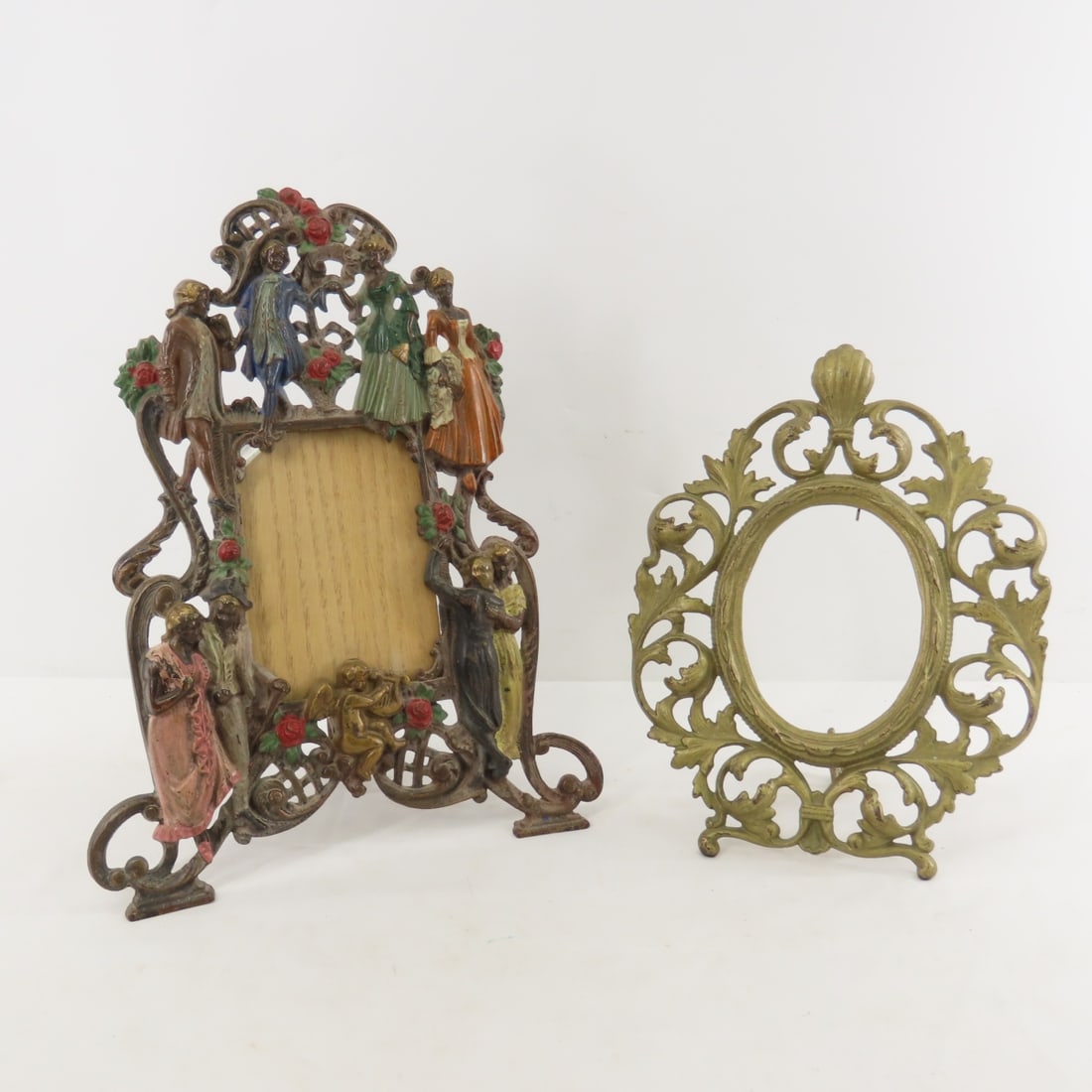 2 Antique Cast Metal Picture Frames (1 of 19)