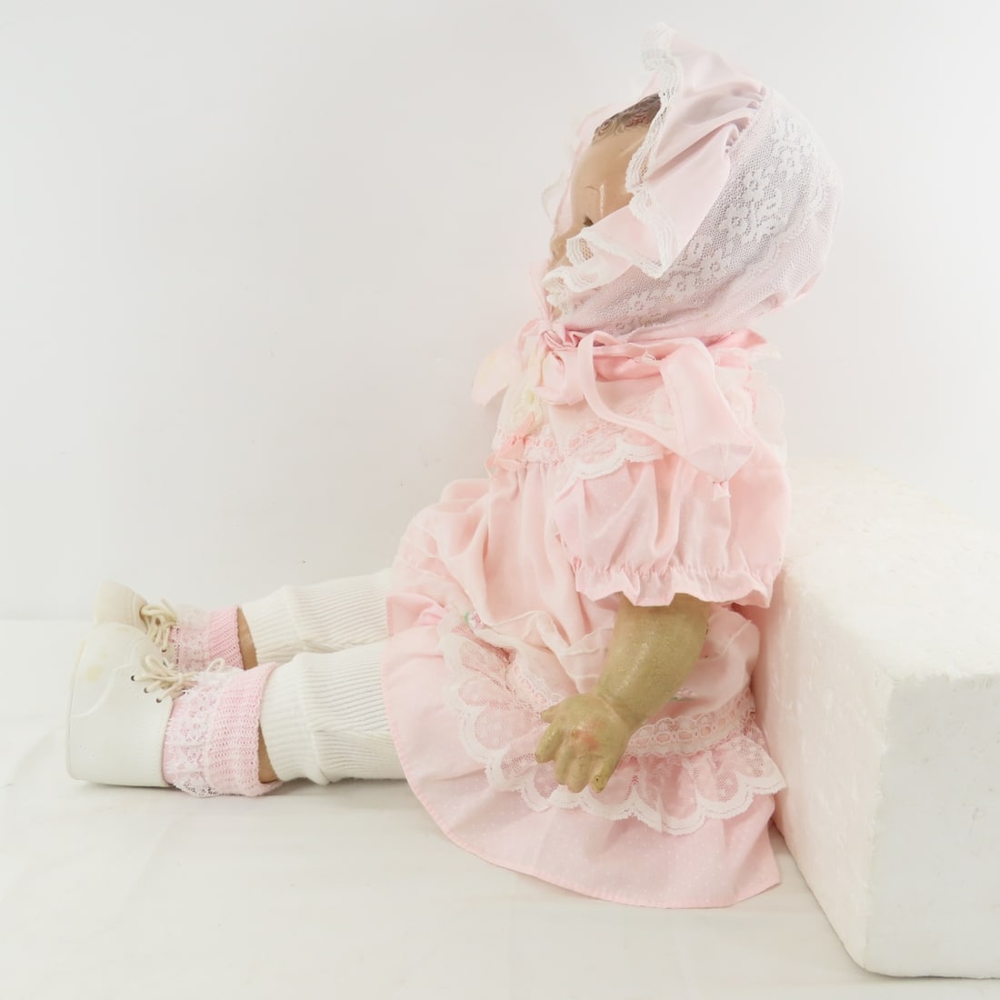 2 Antique Ideal Composition & Cloth Baby Dolls - 13