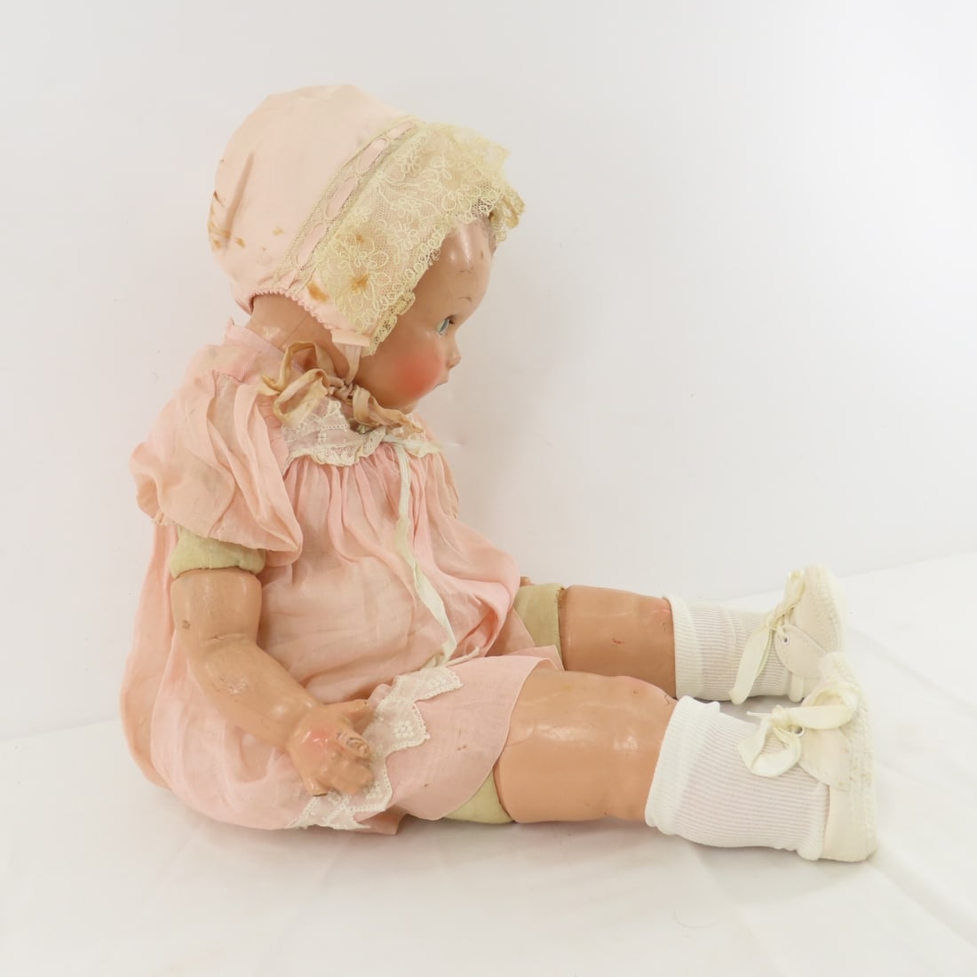 2 Antique Ideal Composition & Cloth Baby Dolls - 3