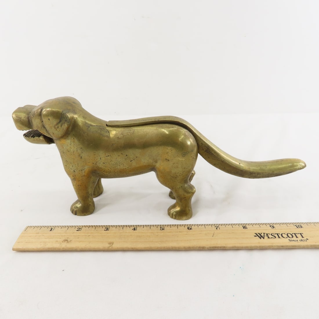 Vintage Solid Brass Nutcrackers, Alligators & Dog - 4