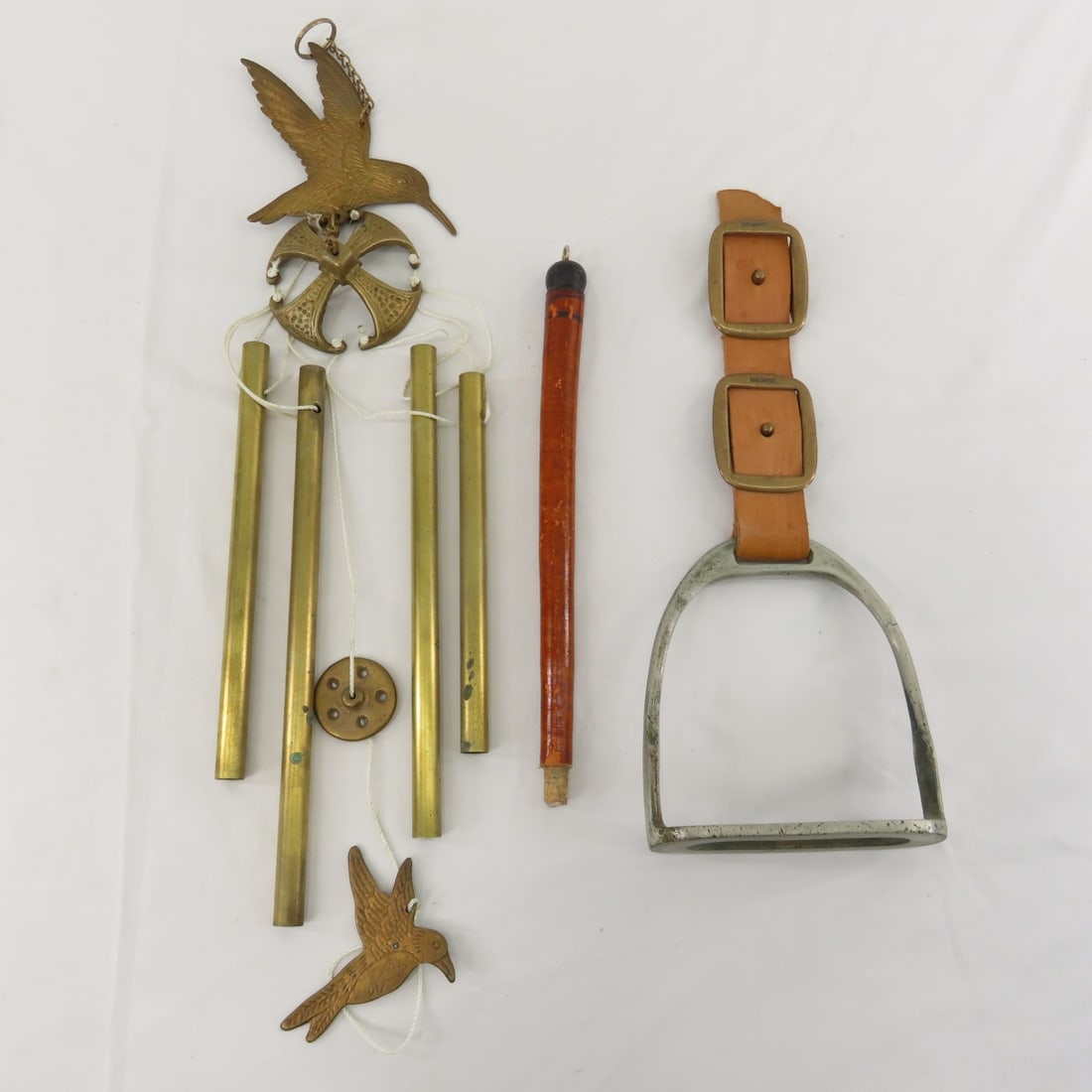 Vintage Brass Fruit Bowl, Wind Chime, Bank & More - 13