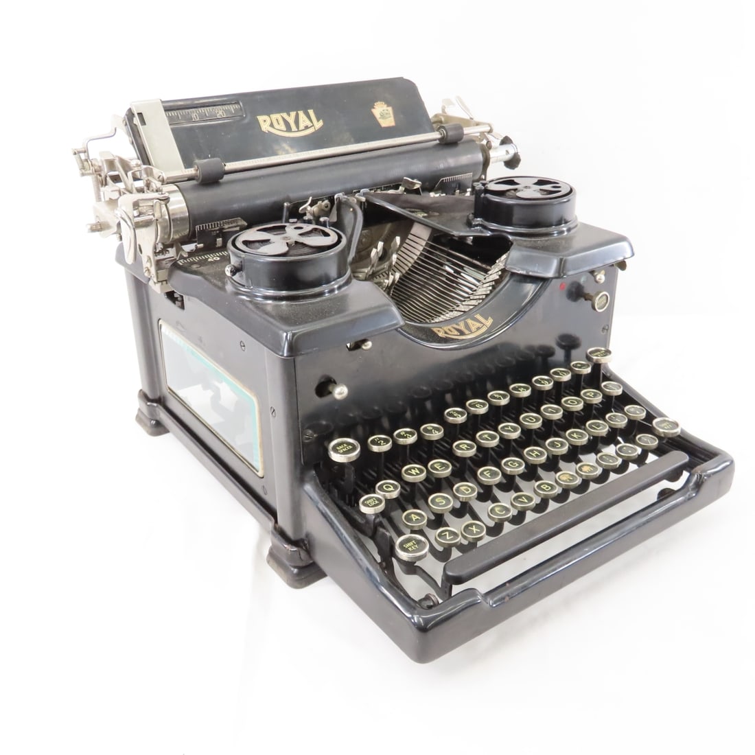 Vintage Royal Model 10 Typewriter w/ Beveled Glass - 2