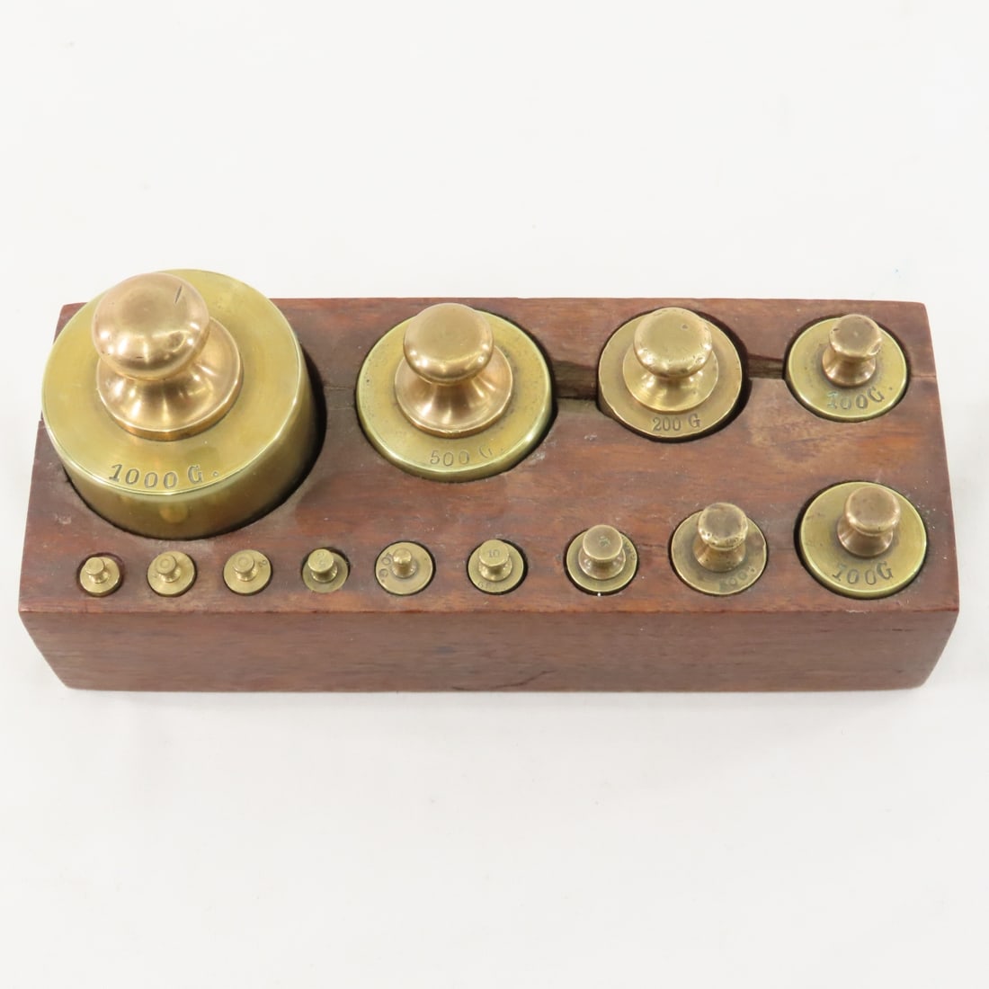 Collection of Vintage Solid Brass Scale Weights - 2