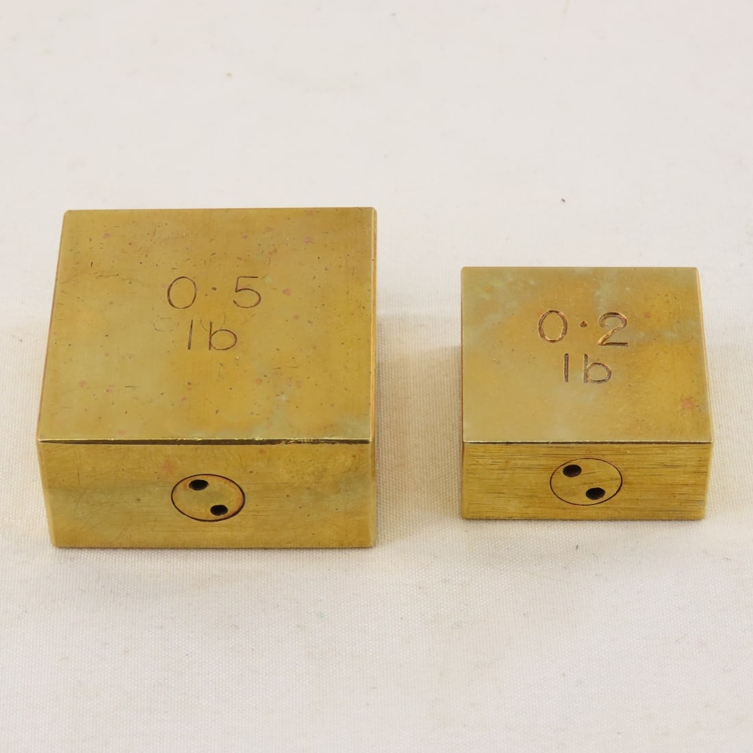 Collection of Vintage Solid Brass Scale Weights - 9