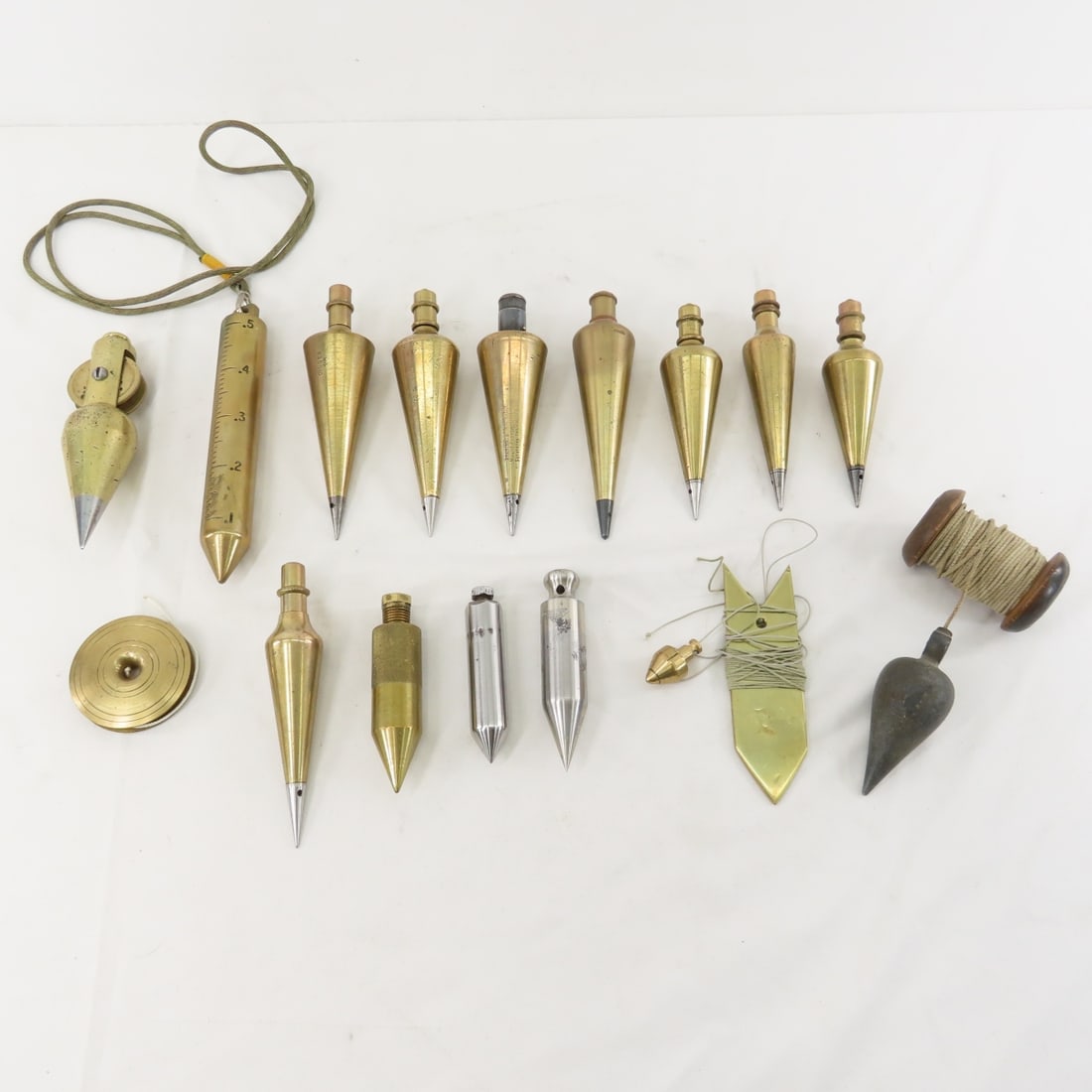 Collection of Vintage Solid Brass Plumb Bobs (1 of 15)