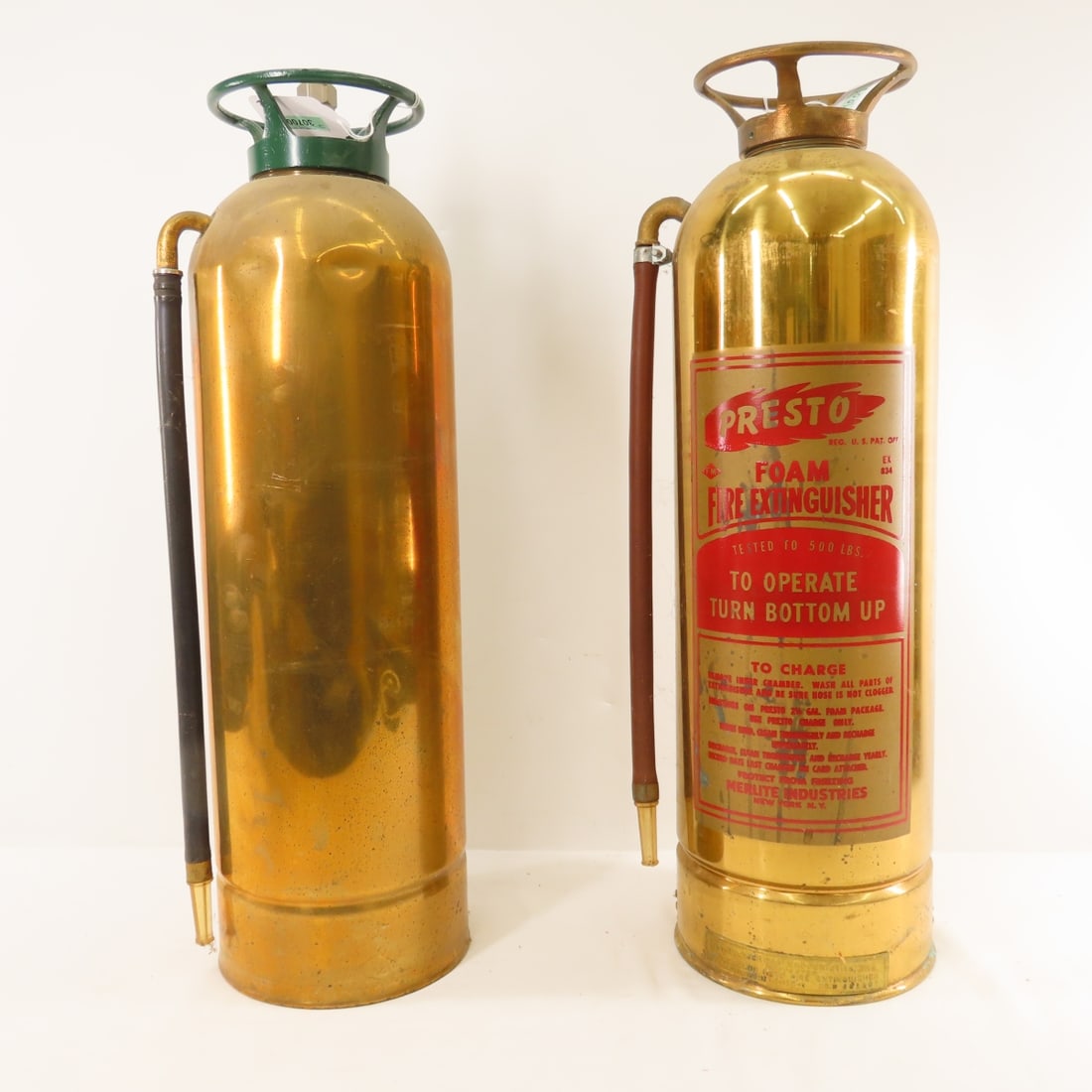 2 Vintage Brass Fire Extinguishers, Presto & Other (1 of 15)