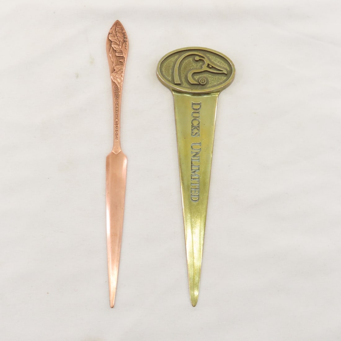 Antique Brass Inkwell & Advertising Letter Openers - 11