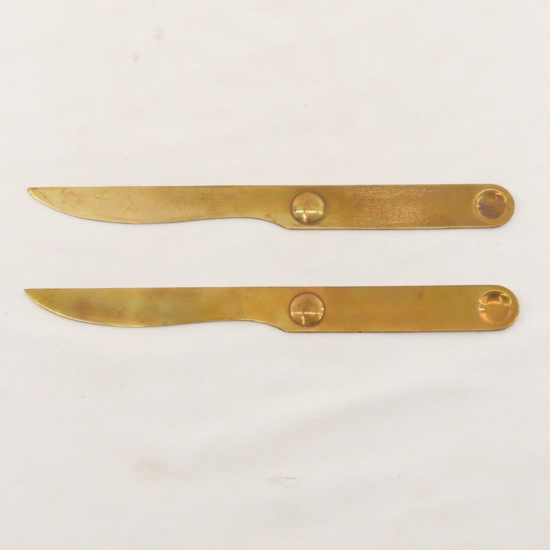 Antique Brass Inkwell & Advertising Letter Openers - 16