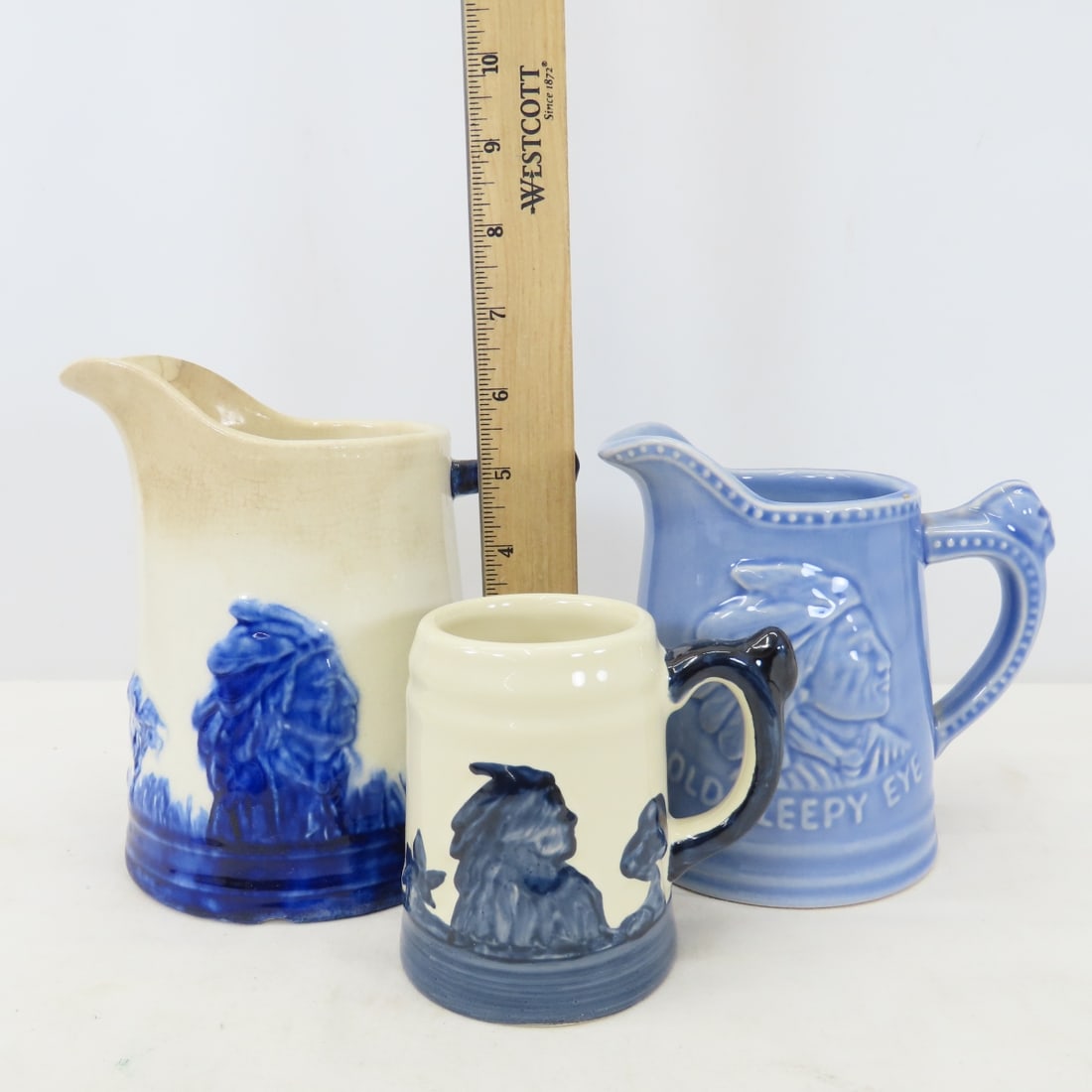 Sleepy Eye Plate, Pitcher, Basket & Bolo Ties - 14