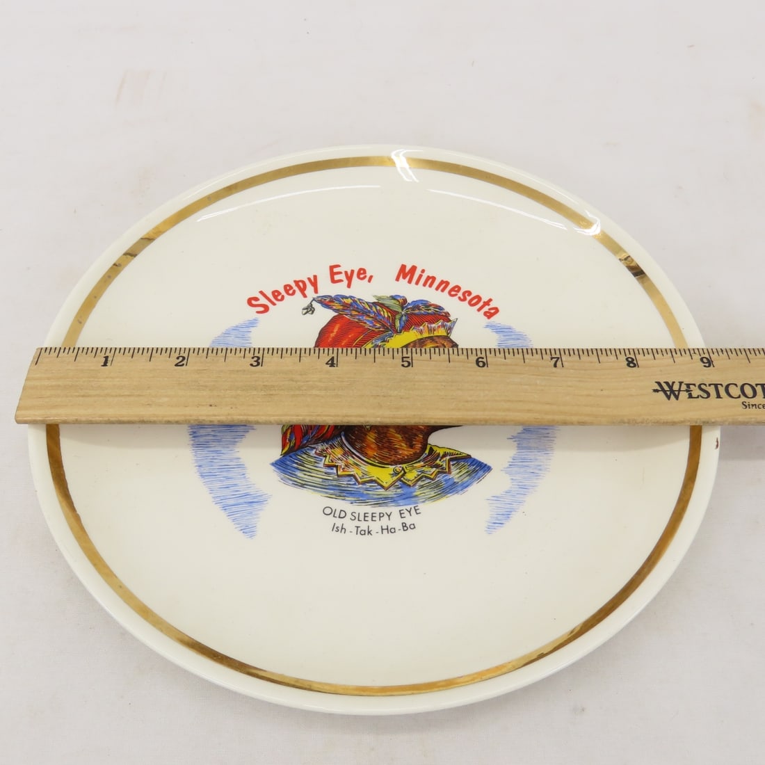 Sleepy Eye Plate, Pitcher, Basket & Bolo Ties - 16