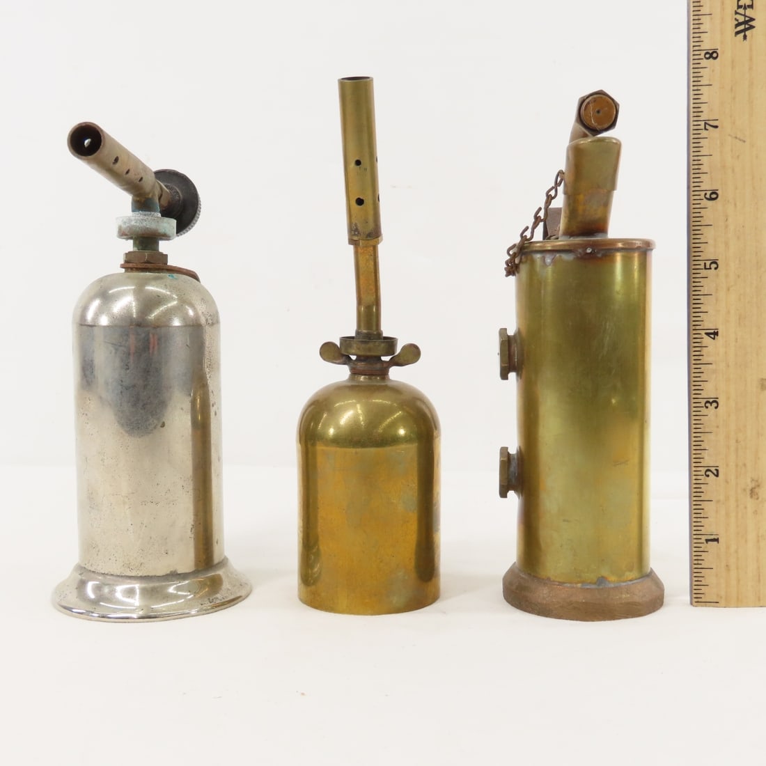 4 Vintage Brass & Other Torches, Clayton Lambert - 13