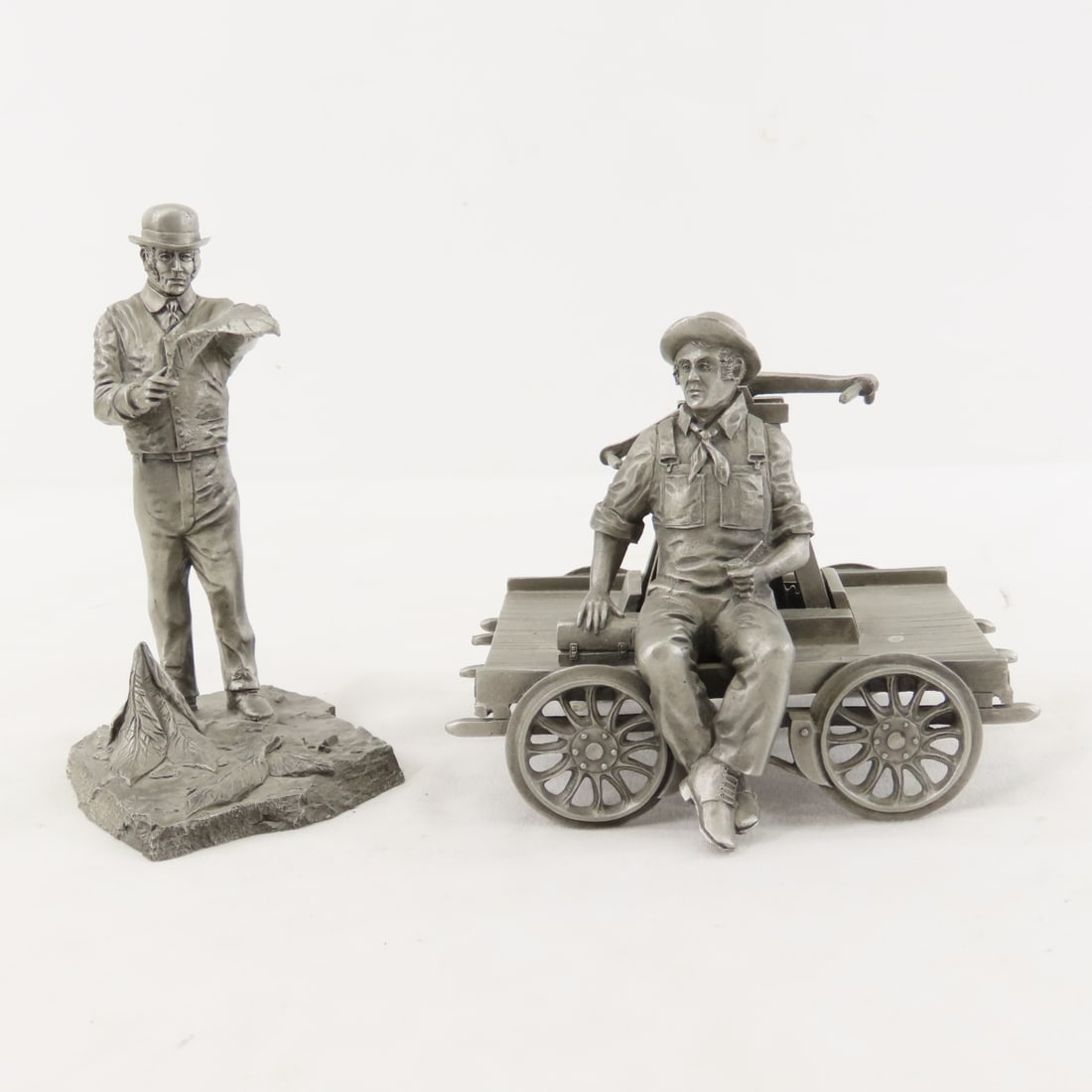 12 Franklin Mint Men & Women Pewter Figures - 14