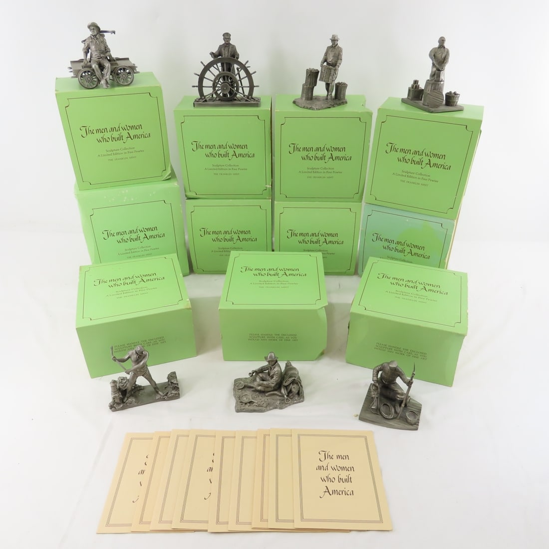12 Franklin Mint Men & Women Pewter Figures (1 of 20)