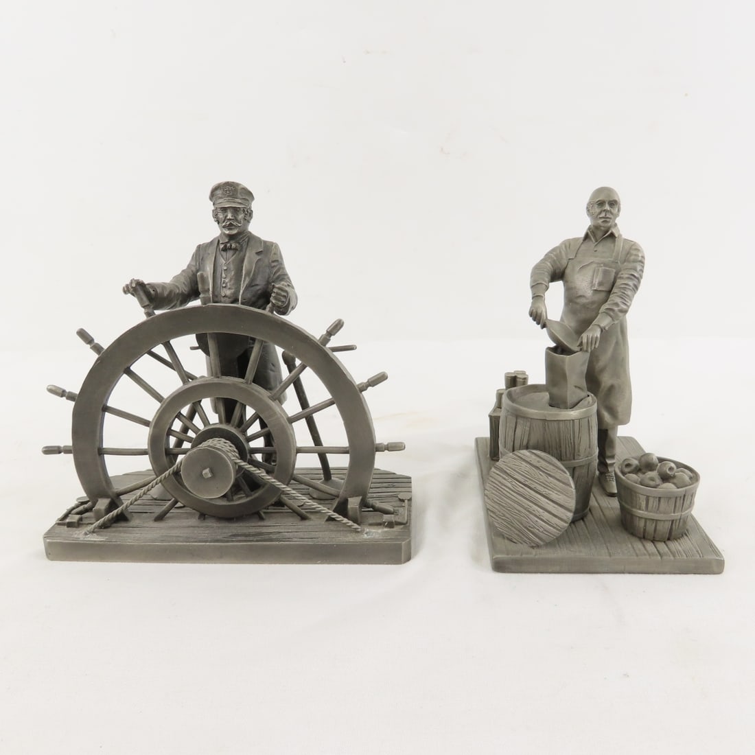 12 Franklin Mint Men & Women Pewter Figures - 2