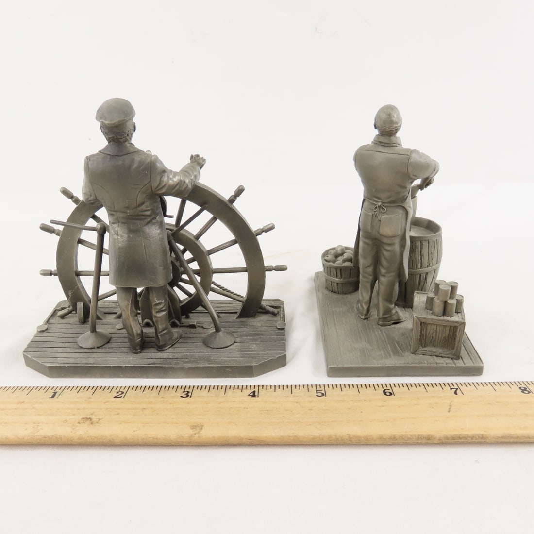 12 Franklin Mint Men & Women Pewter Figures - 3