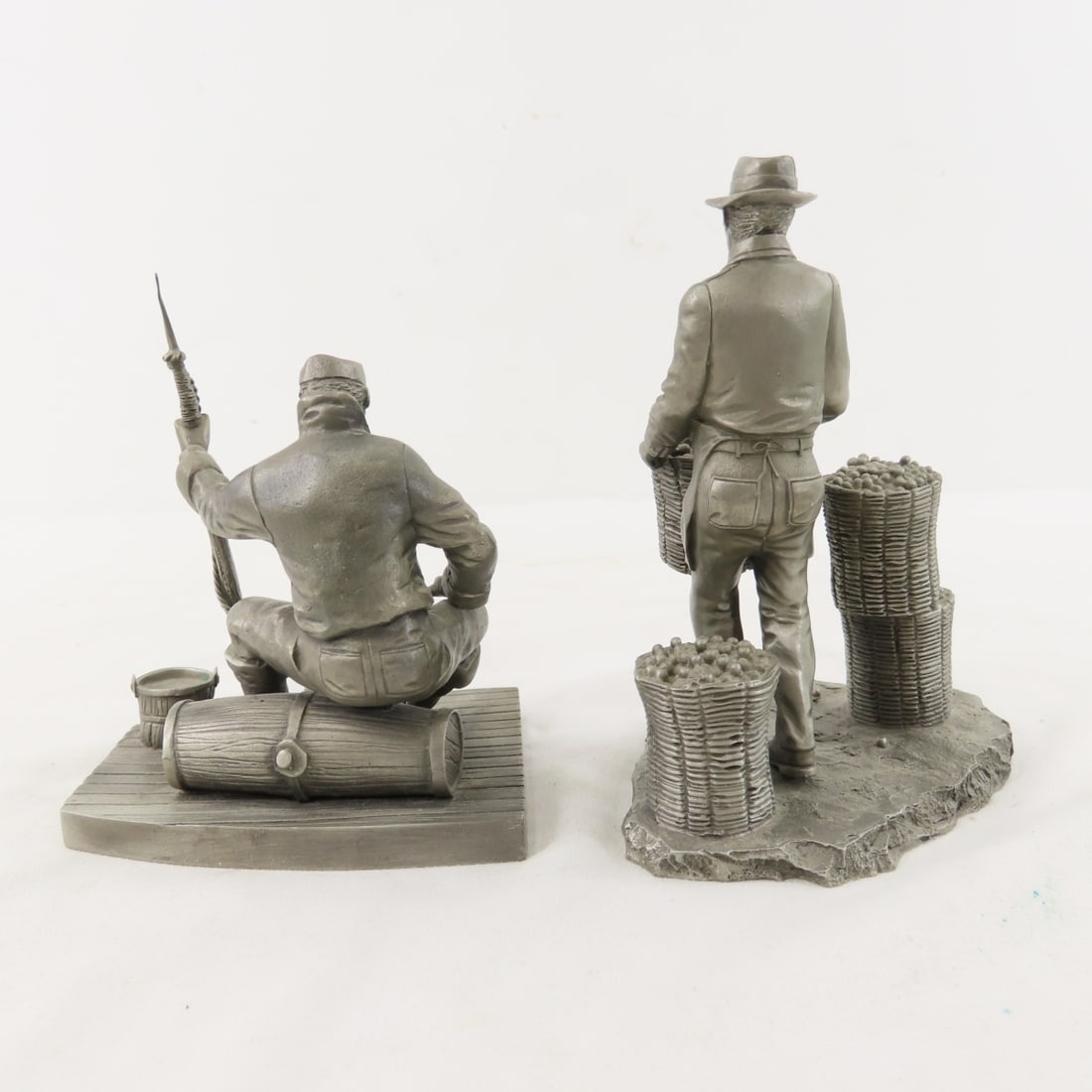 12 Franklin Mint Men & Women Pewter Figures - 9