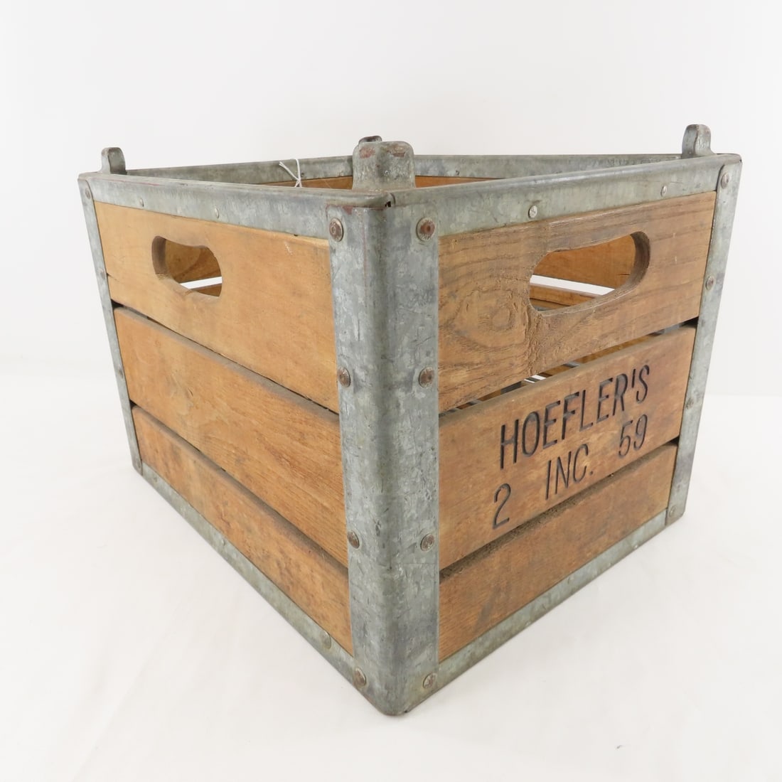Vintage Hoefler's Wood Milk Bottle Crate (1 of 9)