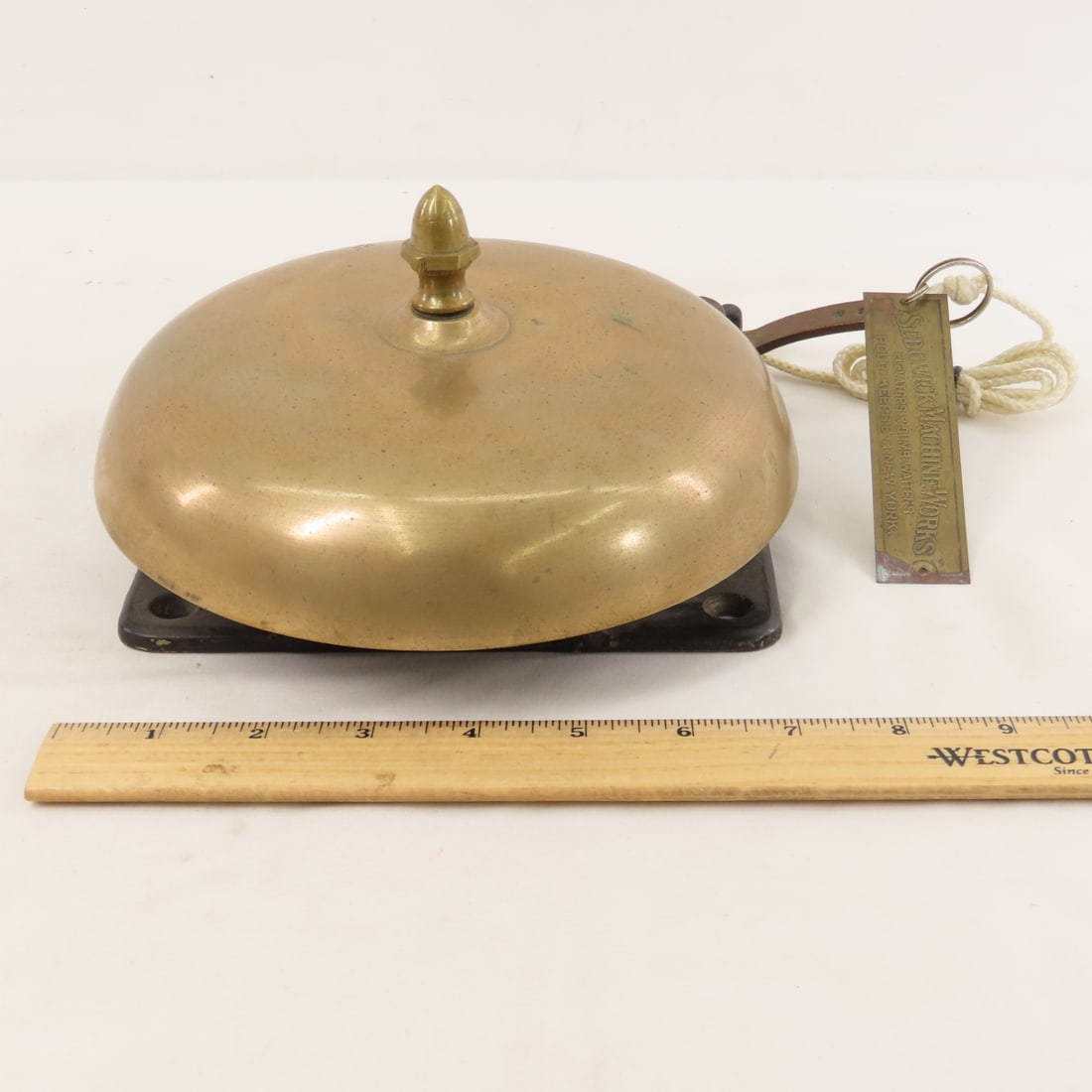 Vintage Brass Boxing or Schoolyard Bell, Sedgwick - 5