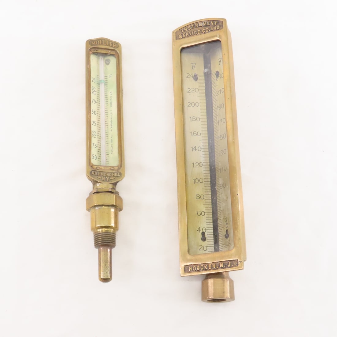 2 Vintage Brass Industrial Boiler Thermometers (1 of 15)