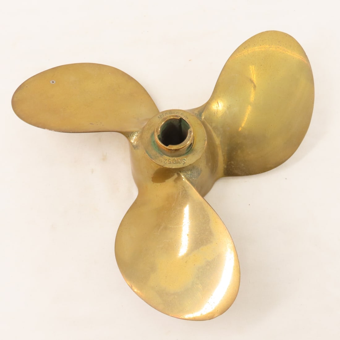 3 Vintage Solid Brass Michigan Boat Propellers - 2