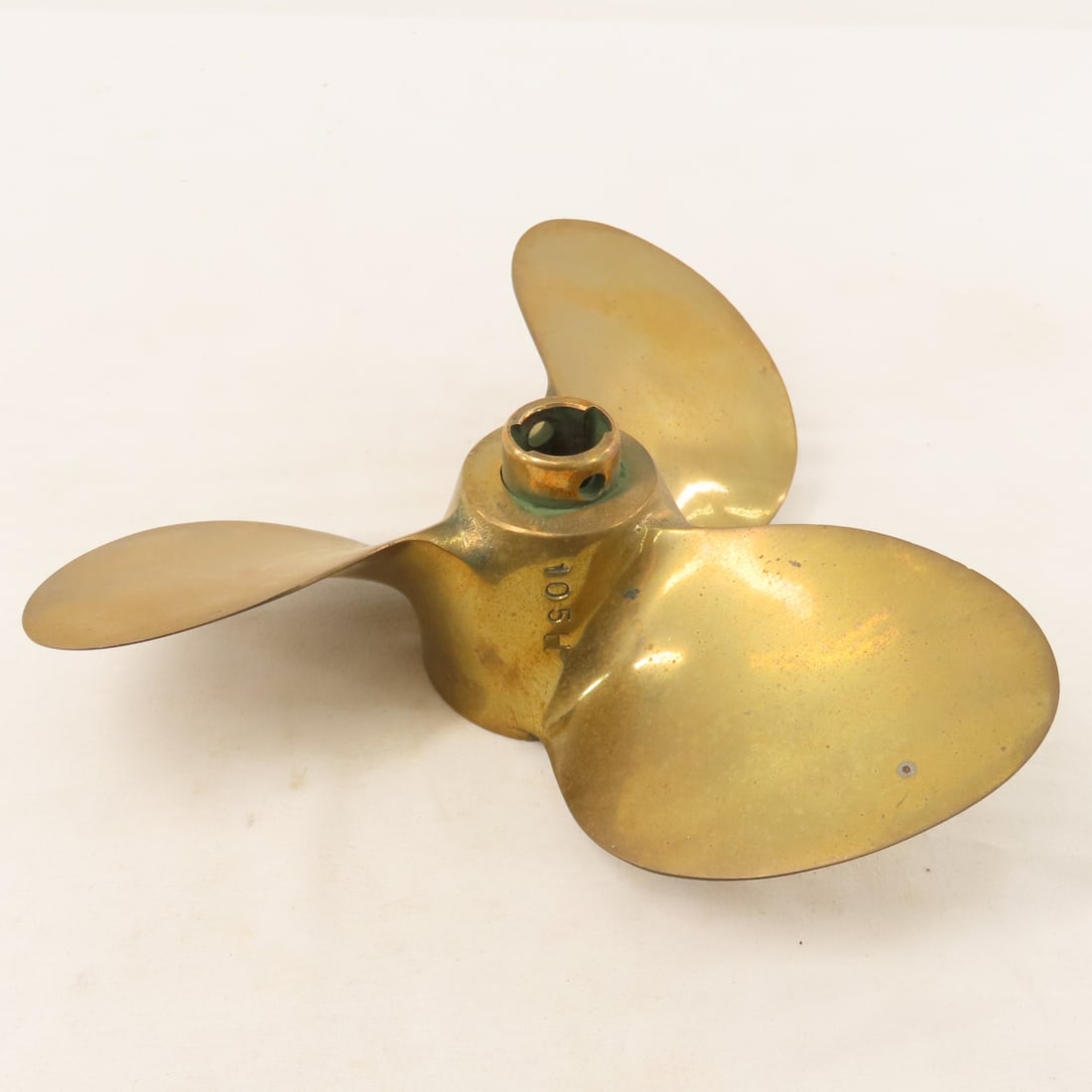 3 Vintage Solid Brass Michigan Boat Propellers - 3