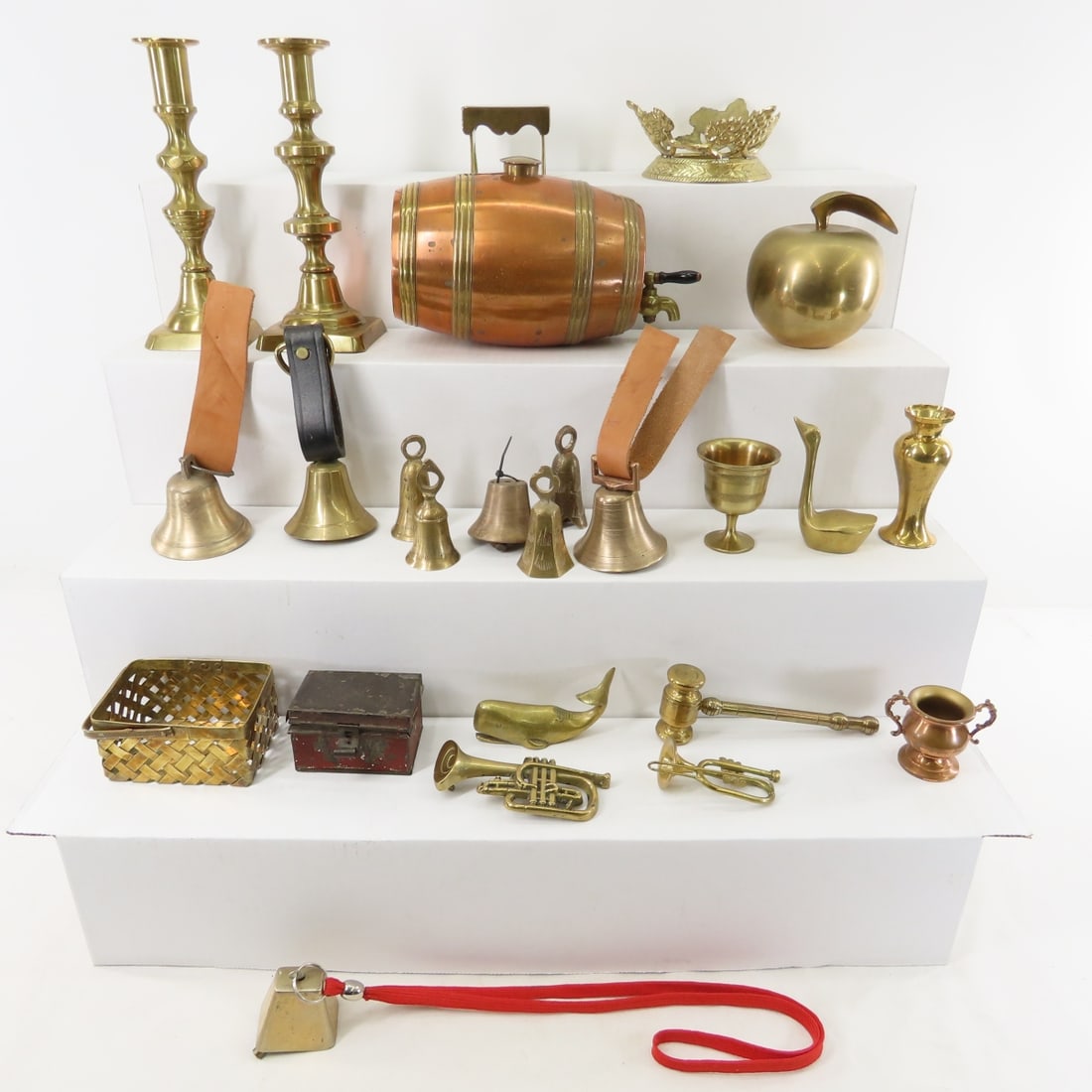 Copper Keg, Brass Bells, Candlesticks & Other (1 of 15)