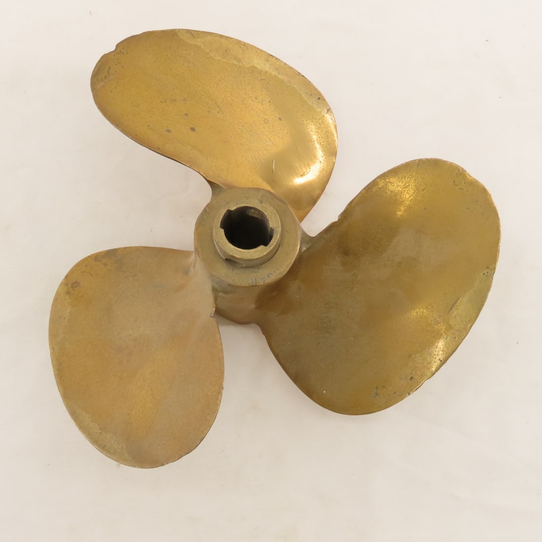 2 Vintage Solid Brass Michigan Boat Propellers - 10