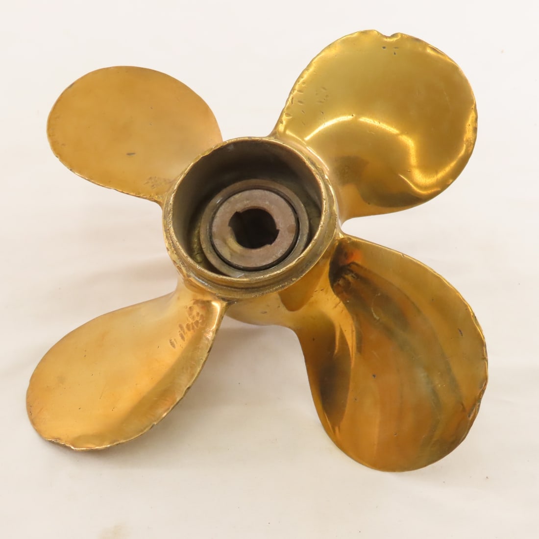 2 Vintage Solid Brass Michigan Boat Propellers - 6