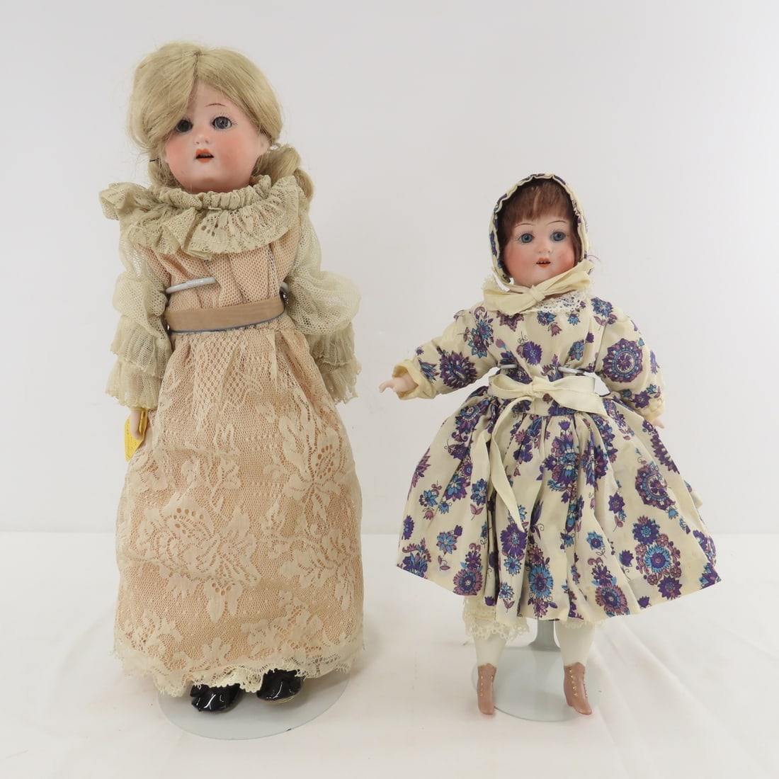 2 Antique Heubach Koppelsdorf Bisque Head Dolls (1 of 18)