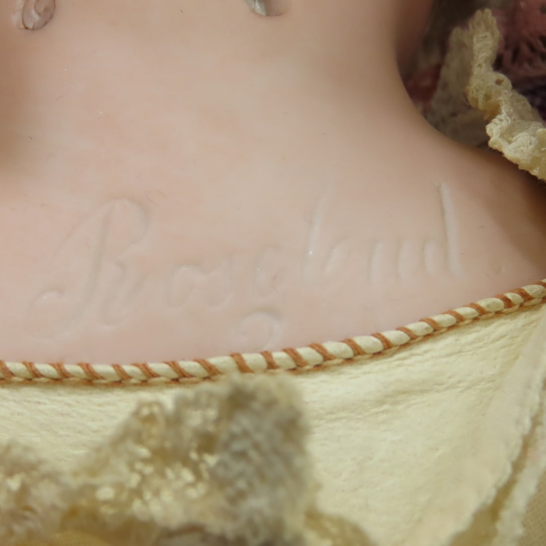 Antique A. Marseilles Rosebud Bisque Head Doll - 6