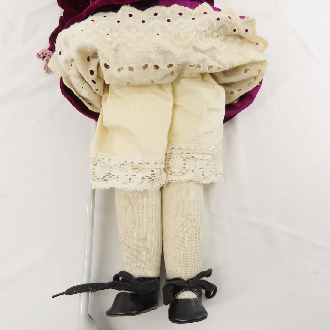 Antique A. Marseilles Rosebud Bisque Head Doll - 9