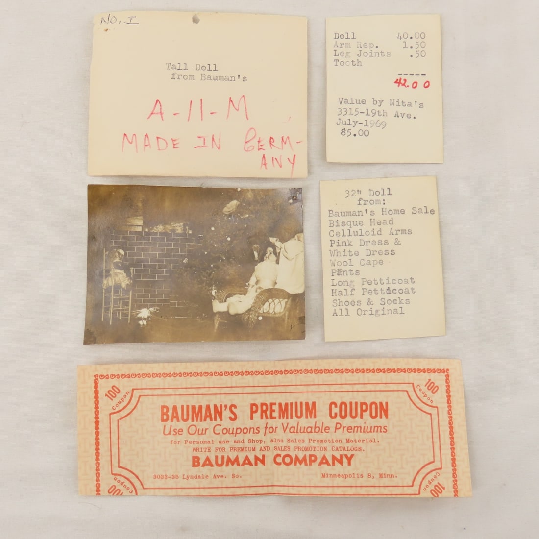 32" Antique A. Marseilles Bisque Head Doll - 11