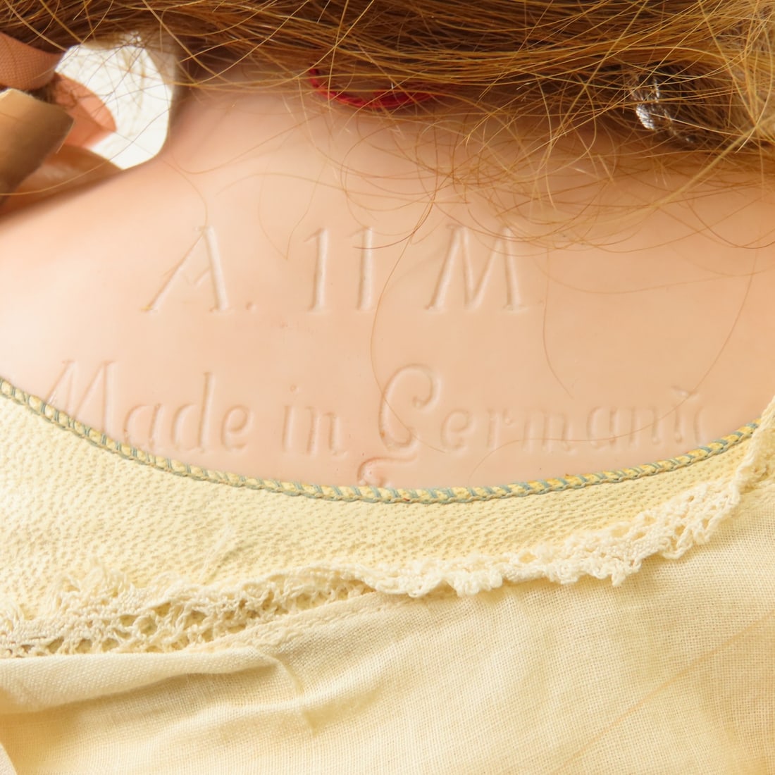 32" Antique A. Marseilles Bisque Head Doll - 9