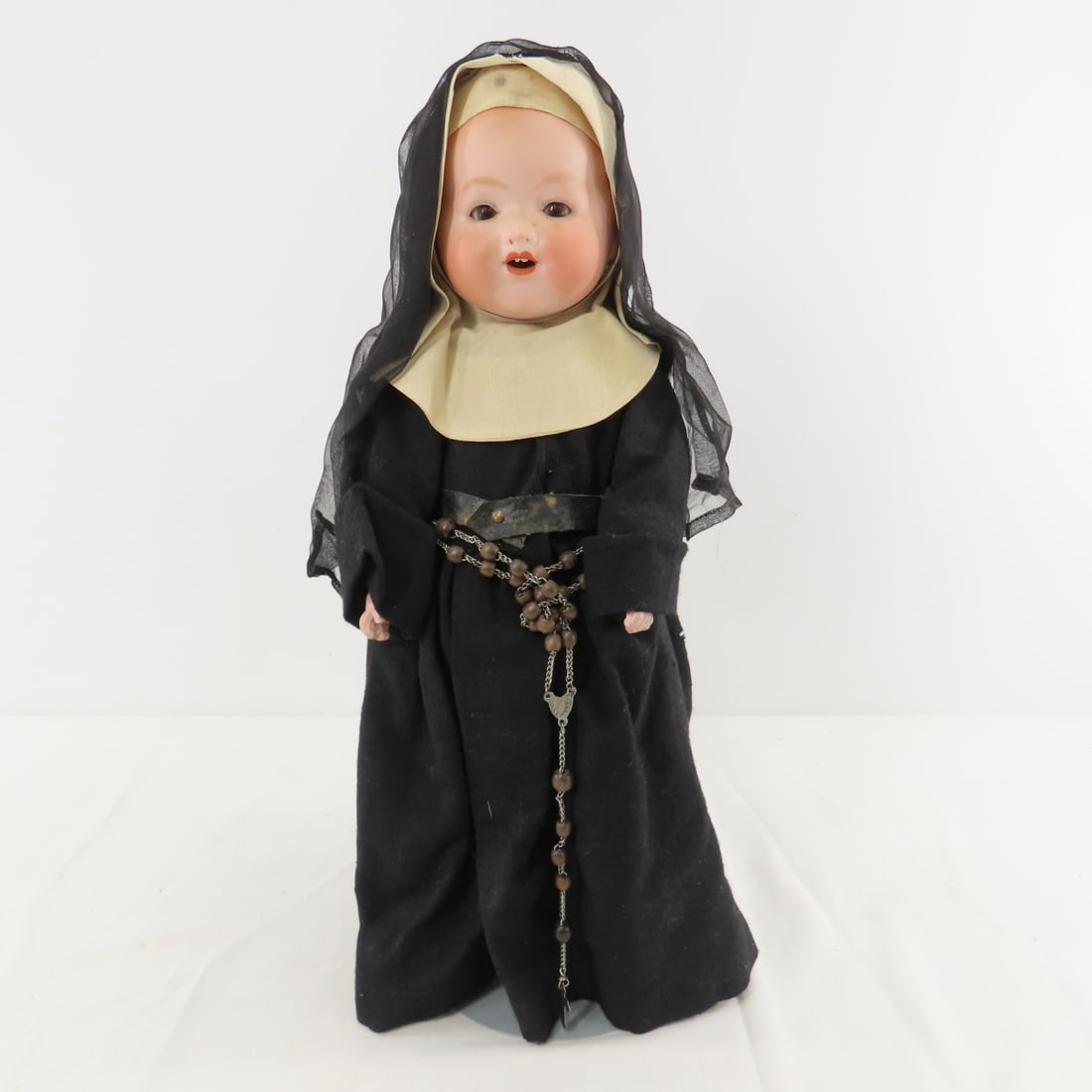 Antique A. Marseilles Bisque Head Nun Doll & More - 2