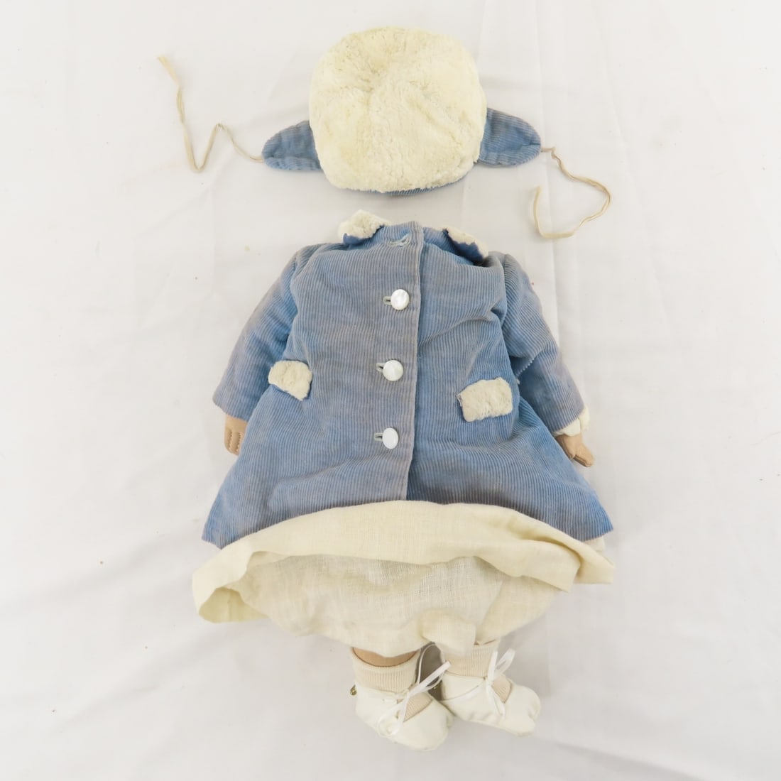 5 Antique Bisque Heads and 2 Cloth Doll Bodies - 15