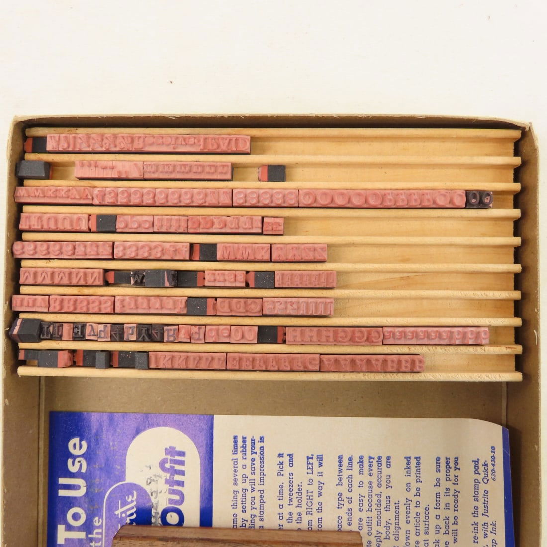 Vintage Rubber Ink Stamps, Letters & Numbers - 14