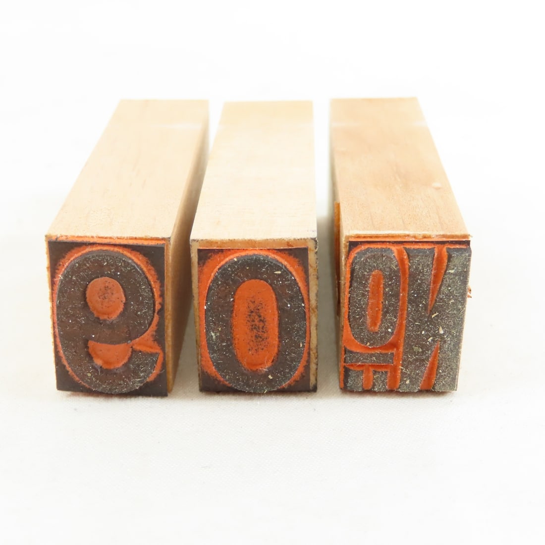 Vintage Rubber Ink Stamps, Letters & Numbers - 7