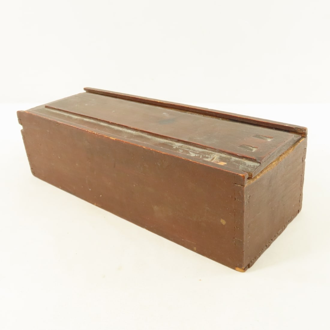Early 1800's Antique Walnut Dovetailed Candle Box (1 of 9)