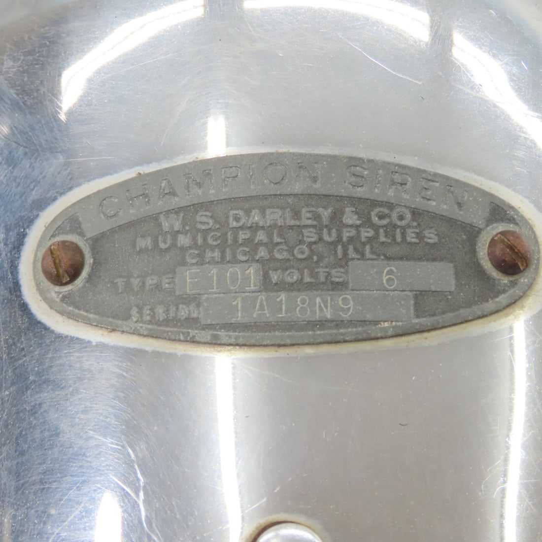 Vintage WS Darley & Co. Champion Fire Truck Siren - 10