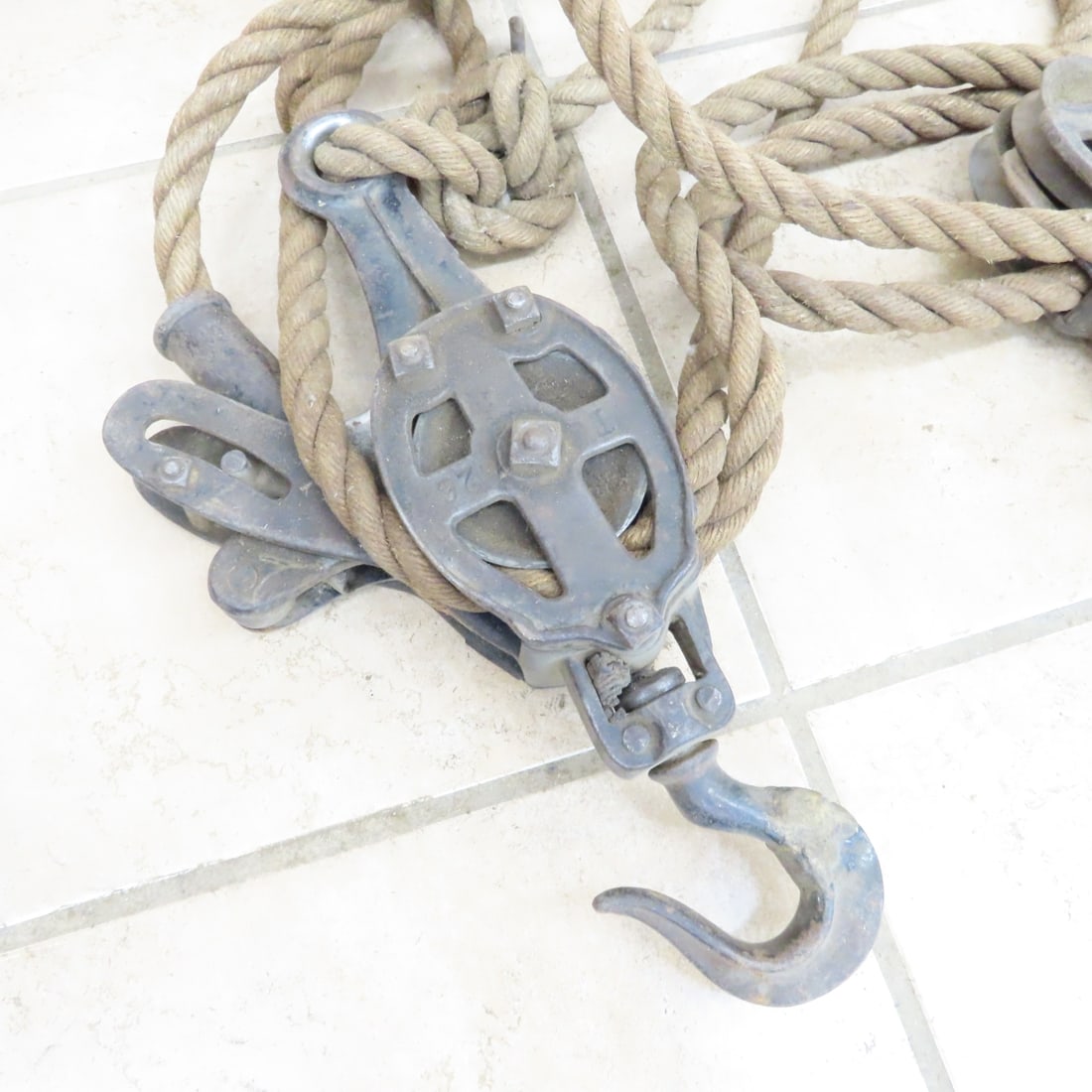 Block & Tackle, Rope, Gas Stove & Small Barrel - 13