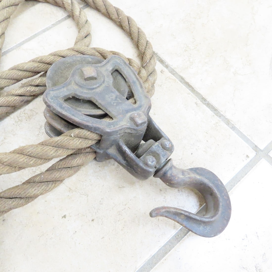 Block & Tackle, Rope, Gas Stove & Small Barrel - 14