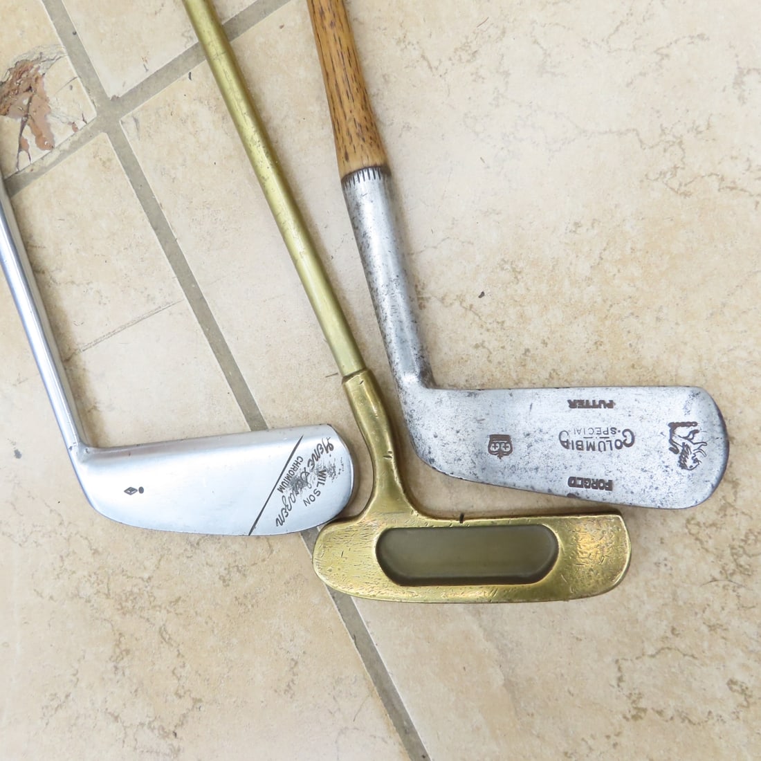 Vintage Tripod, Golf Clubs & Folding Chair - 16