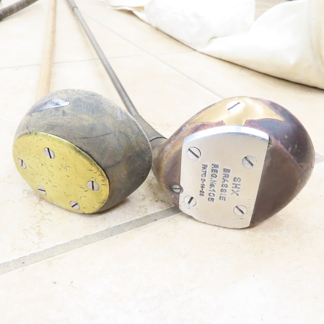 Vintage Tripod, Golf Clubs & Folding Chair - 18