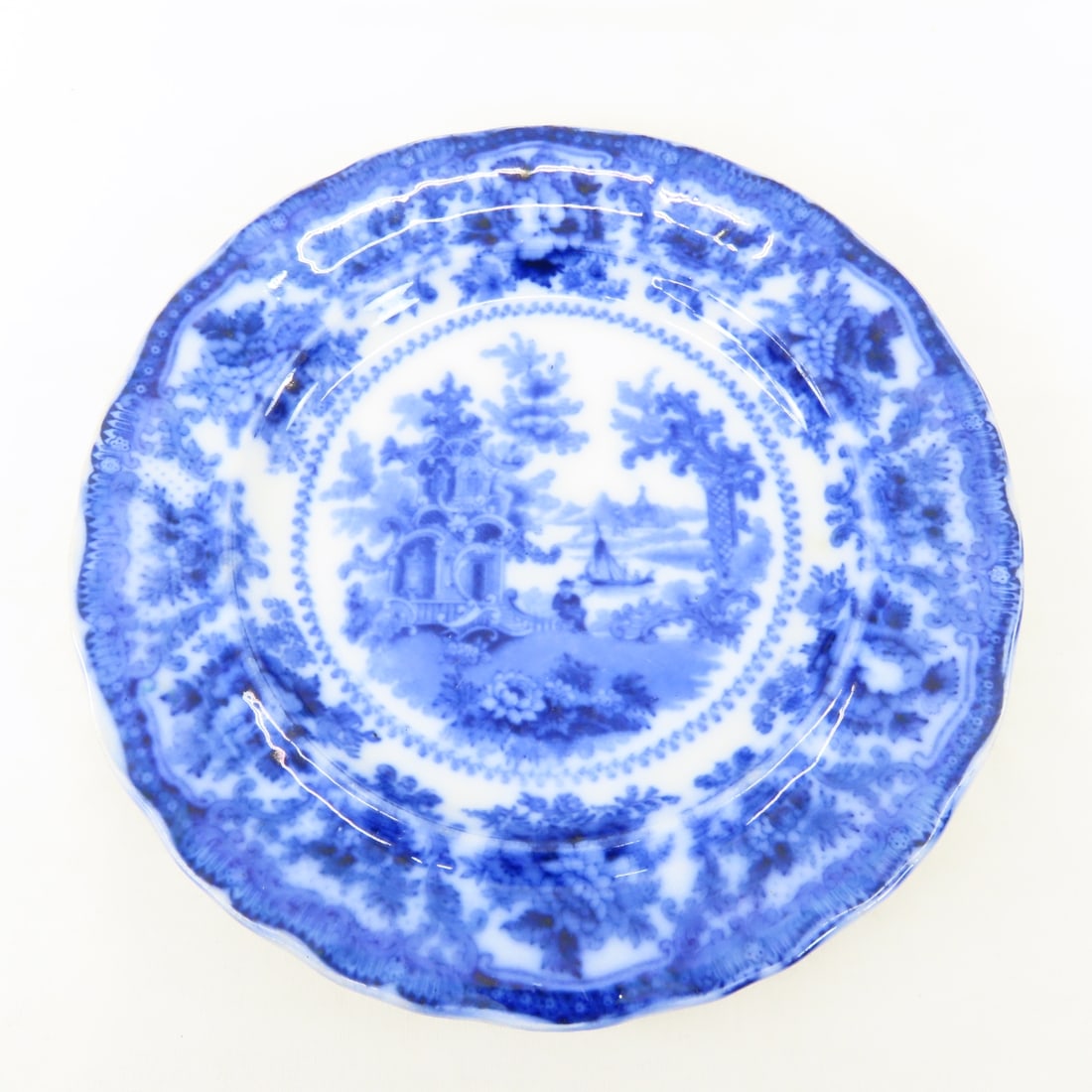 Spode & Made In England Blue Transferware plates - 12